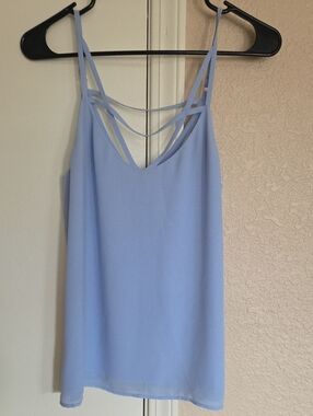 Naked Zebra Light Blue Double-Strap Cami
